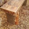 Banc avec patte en acier naturel