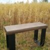 Banc avec patte en acier naturel