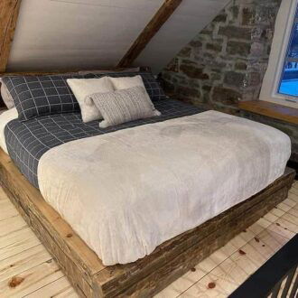 Base de Lit Queen en Bois