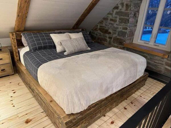 Base de Lit Queen en Bois